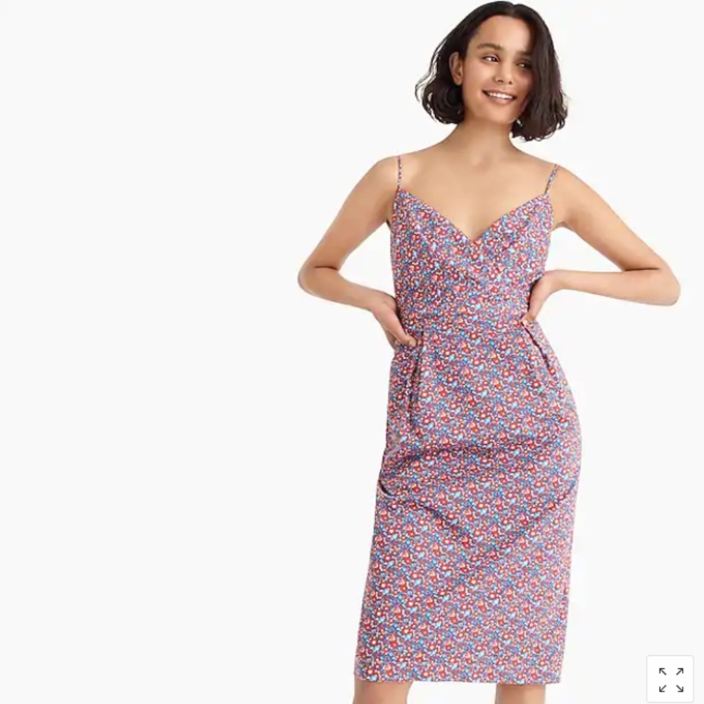 Summer party dress in Liberty® Betsy Ann floral